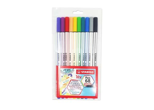 MARCADOR PUNTA PINCEL PEN 68 ESTUCHE 10 PIEZAS LETTERING